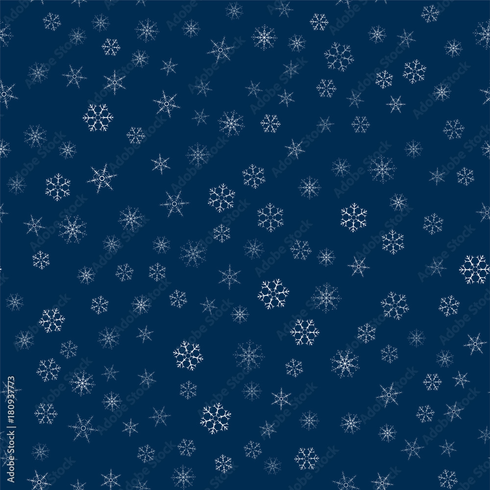 abstract seamless pattern made of snowflakes on blue. Christmas background for design of posters, postcards, invitation for the new year. abstract seamless pattern made of snowflakes on blue. Christmas background for design of posters, postcards, invitation for the new year.