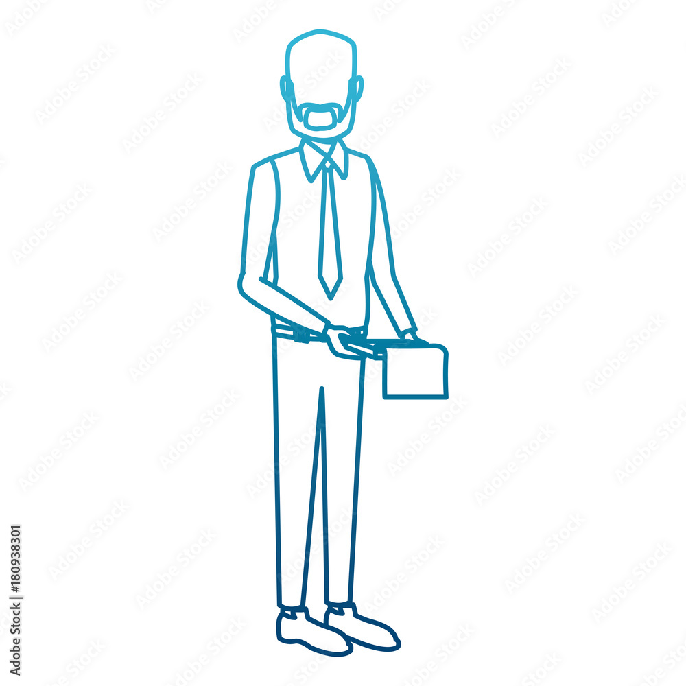 Businessman executive cartoon icon vector illustration graphic design