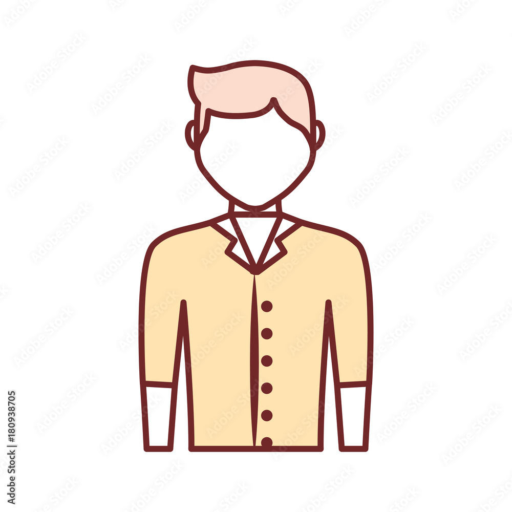 avatar bartender icon over white background vector illustration avatar bartender icon over white background vector illustration