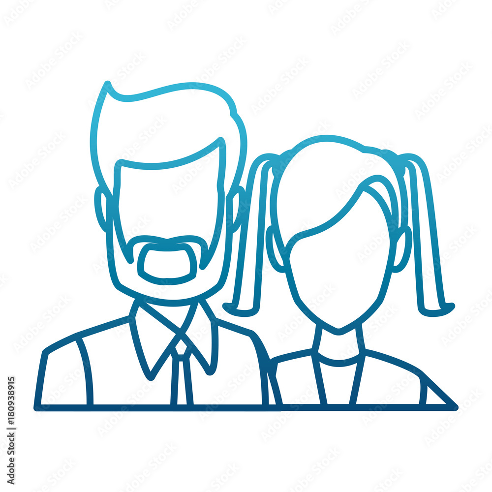 Business couple teamwork icon vector illustration graphic design Business couple teamwork icon vector illustration graphic design