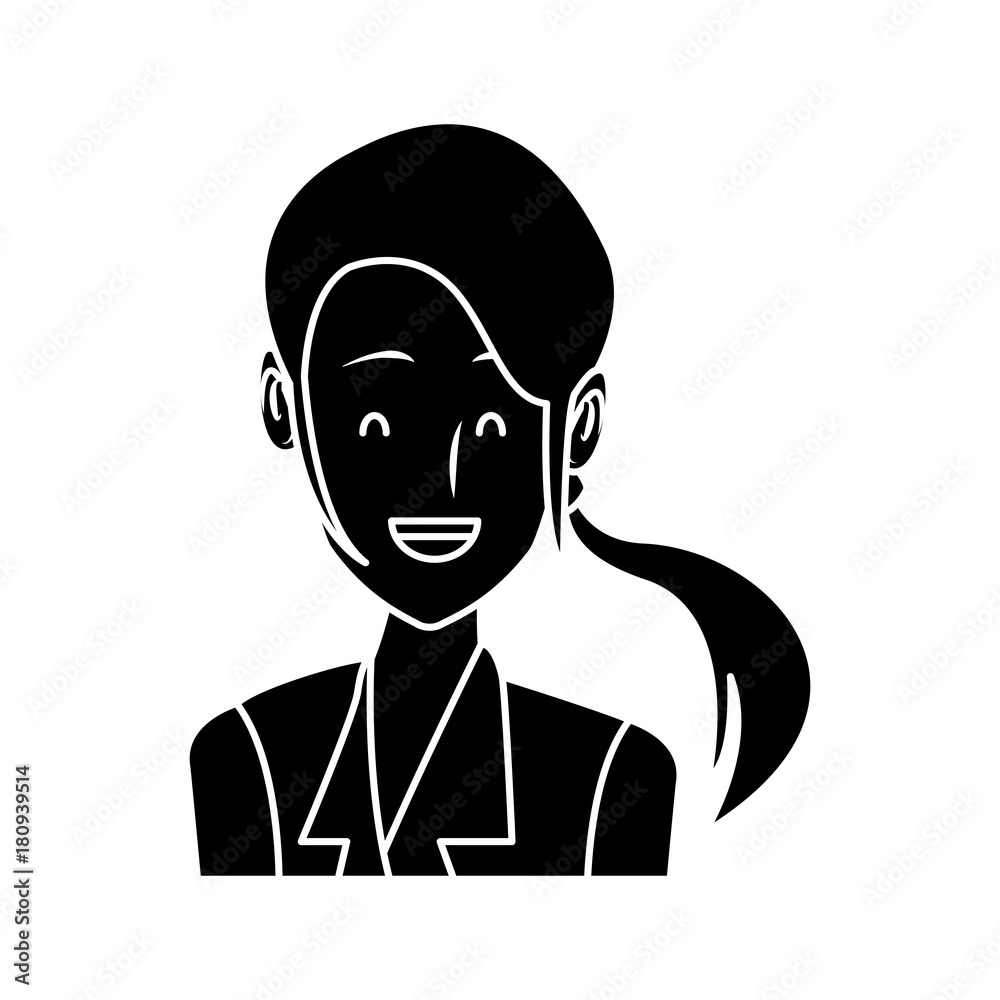 Business woman cartoon icon vector illustration graphic design