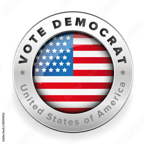 Vote Republican badge Usa flag