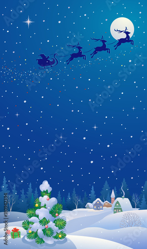 Christmas tree vertical banner