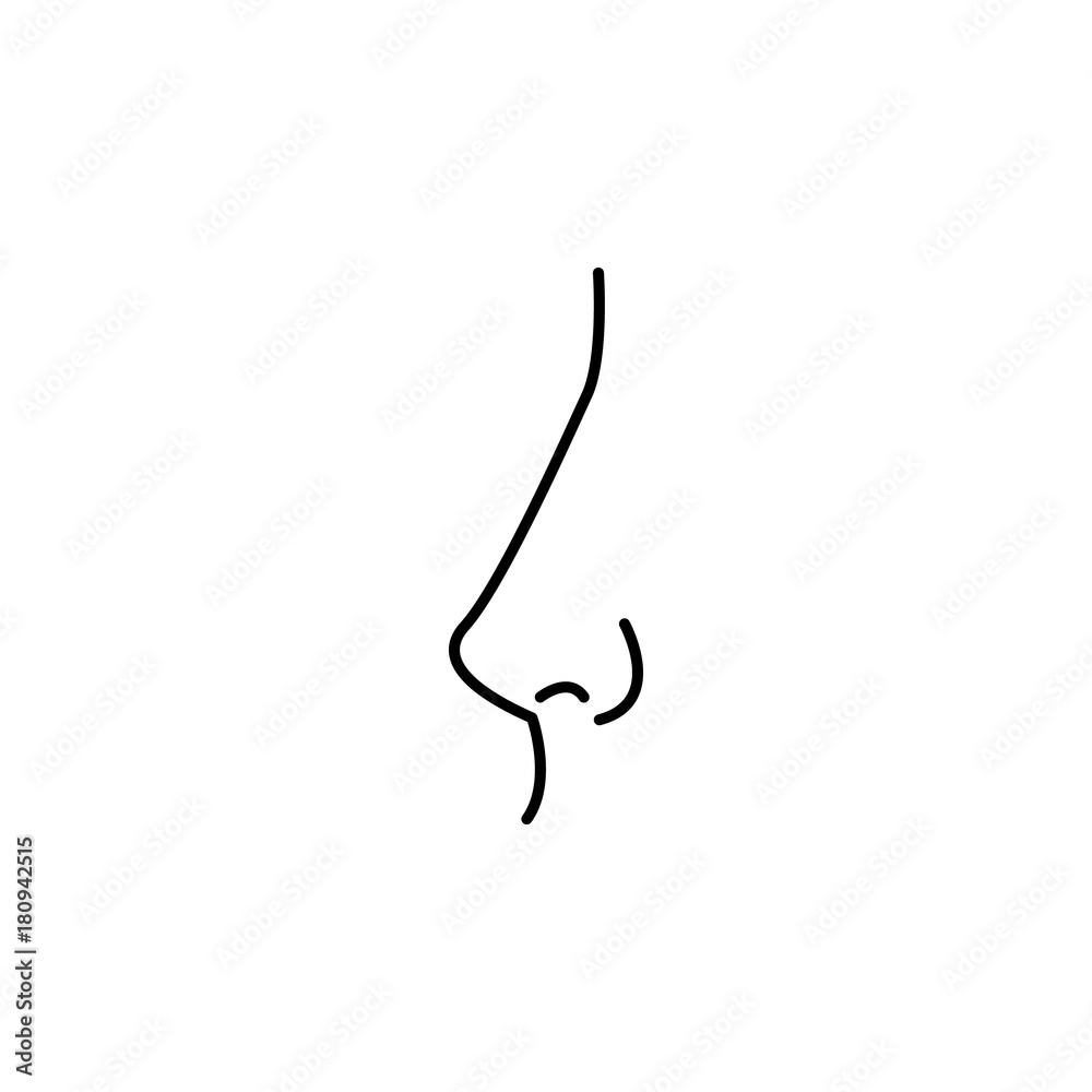 nose icon. Body part element. Premium quality graphic design. Signs, outline symbols collection, simple thin line icon for websites, web design, mobile app, info graphics nose icon. Body part element. Premium quality graphic design. Signs, outline symbols collection, simple thin line icon for websites, web design, mobile app, info graphics