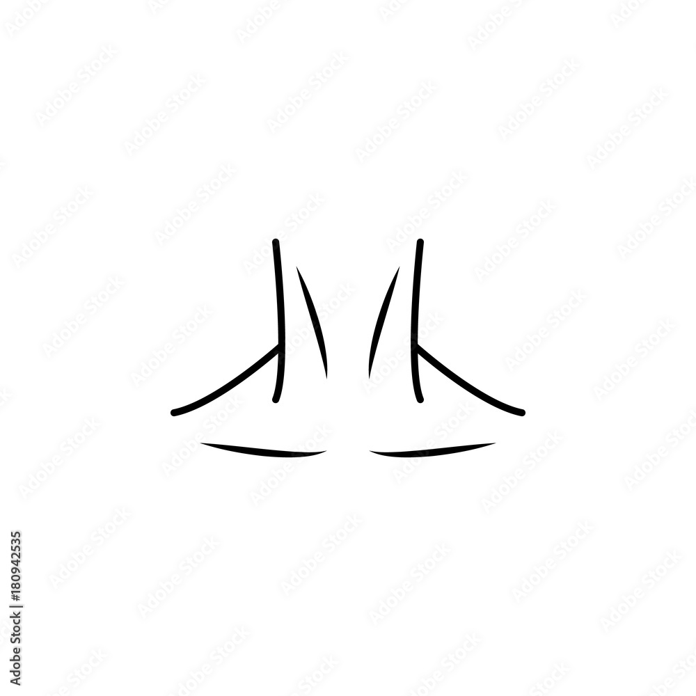 Neck icon. Body part element. Premium quality graphic design. Signs, outline symbols collection, simple thin line icon for websites, web design, mobile app, info graphics Neck icon. Body part element. Premium quality graphic design. Signs, outline symbols collection, simple thin line icon for websites, web design, mobile app, info graphics