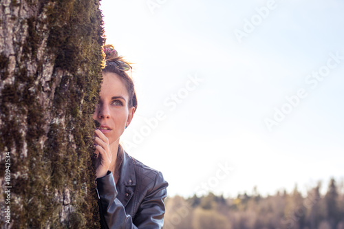 Natural girl pose