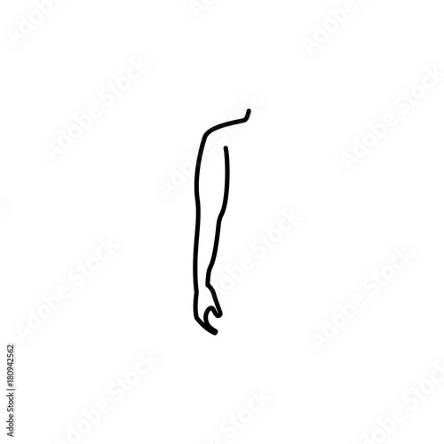 human arm icon. Body part element. Premium quality graphic design. Signs, outline symbols collection, simple thin line icon for websites, web design, mobile app, info graphics