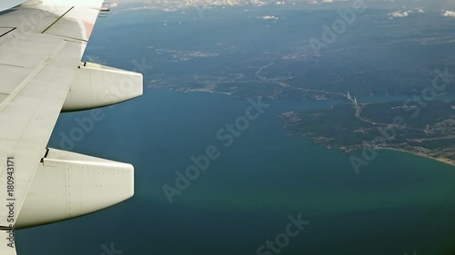 View of Istanbul from the window of the plane