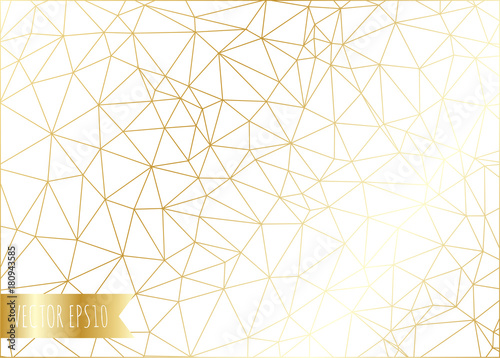 Abstract gold polygonal background. Vector illustration.