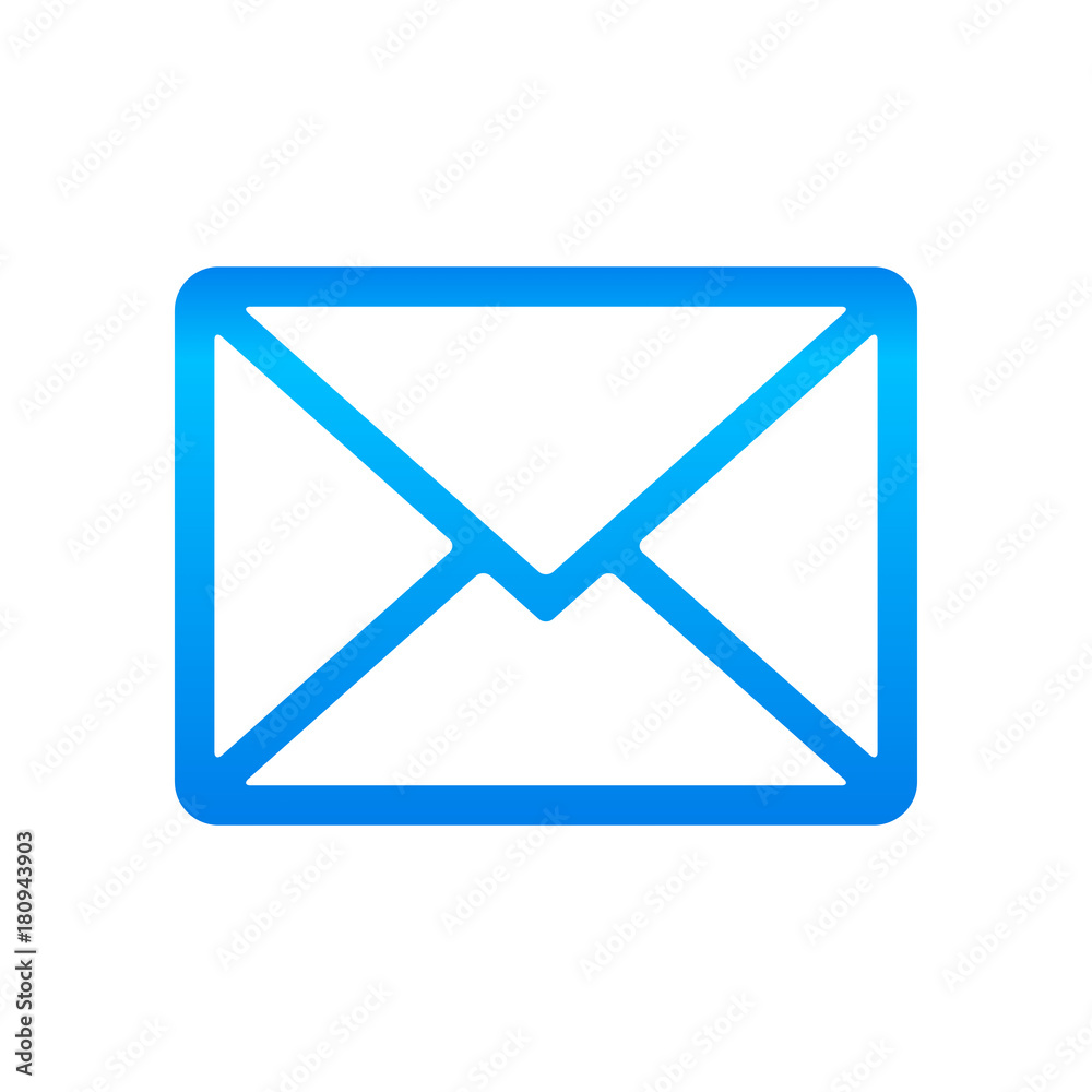 Eメールアイコンの青グラデーションイラスト Stock Vector Adobe Stock