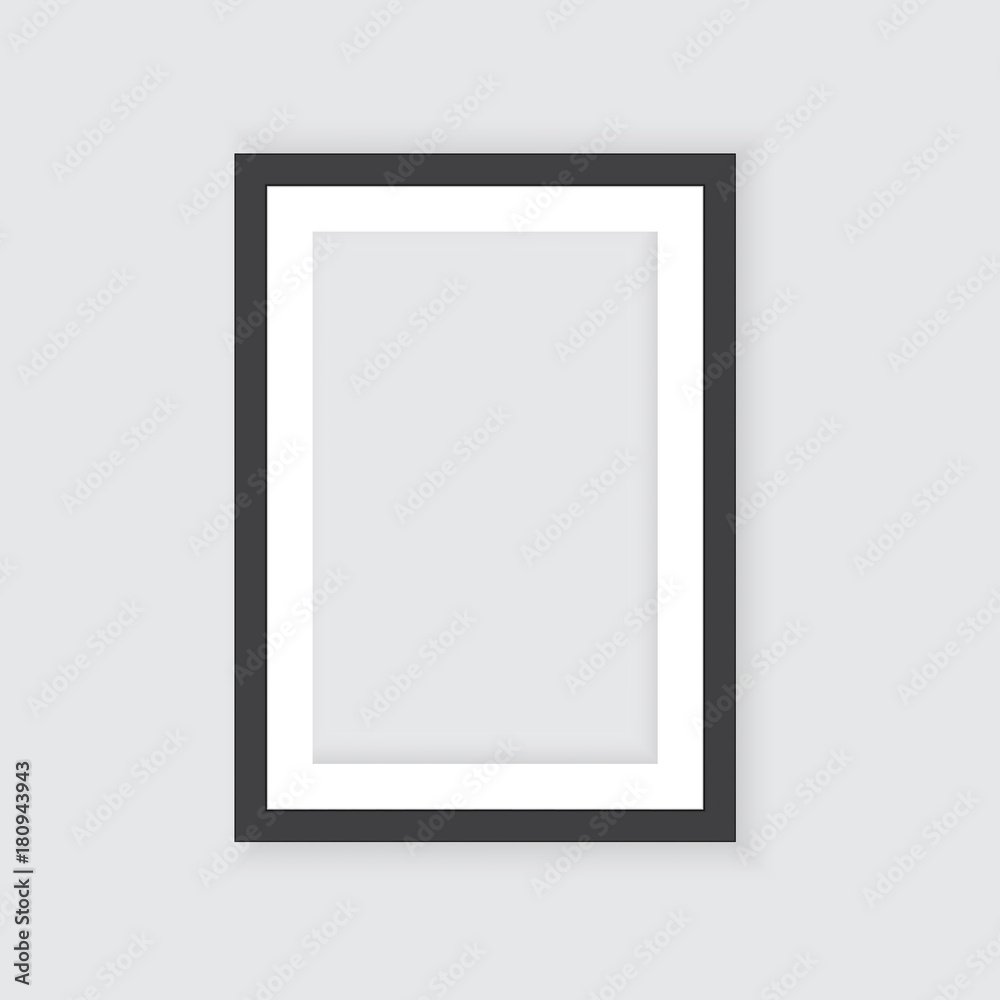 Realistic picture frame isolated on white background. Perfect for your presentations. Vector illustration. Realistic picture frame isolated on white background. Perfect for your presentations. Vector illustration.