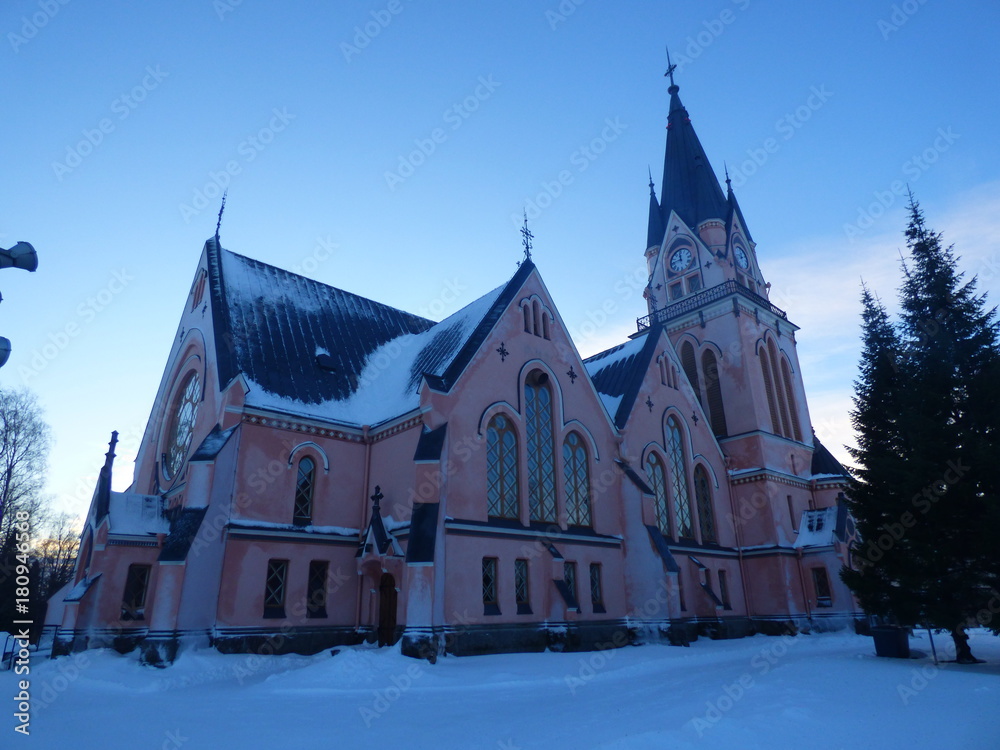 Iglesia de Laponia ( Finlandia) Circulo polar artico