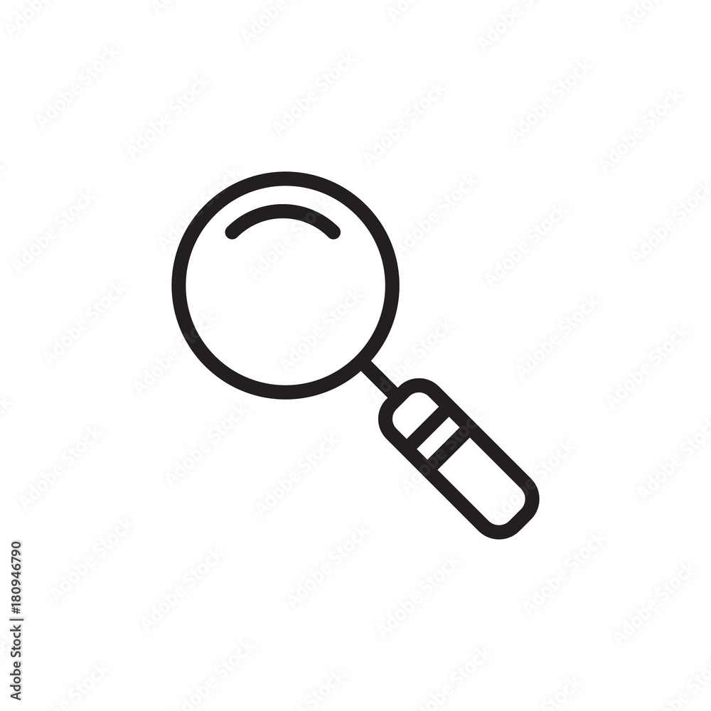 Magnify glass icon. Zoom vector sign. Magnify glass vector illustration Magnify glass icon. Zoom vector sign. Magnify glass vector illustration