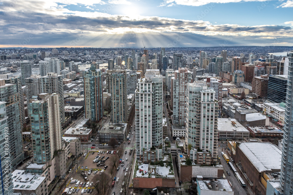 Obraz premium View from top floor. Drone