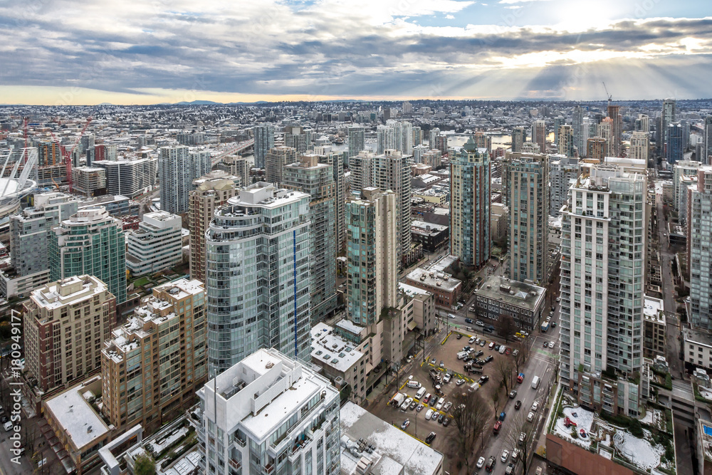 Fototapeta premium View from top floor. Drone 