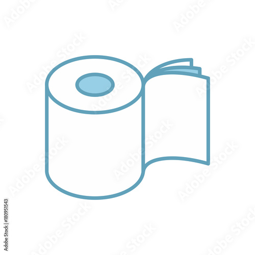 Toilet paper three layers roll icon. Symbol for packing. Vector illustration