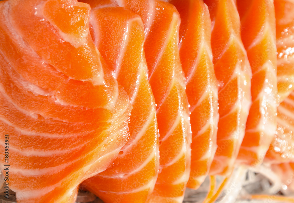 close up shot of japanese food sashimi raw slice salmon close up shot of japanese food sashimi raw slice salmon