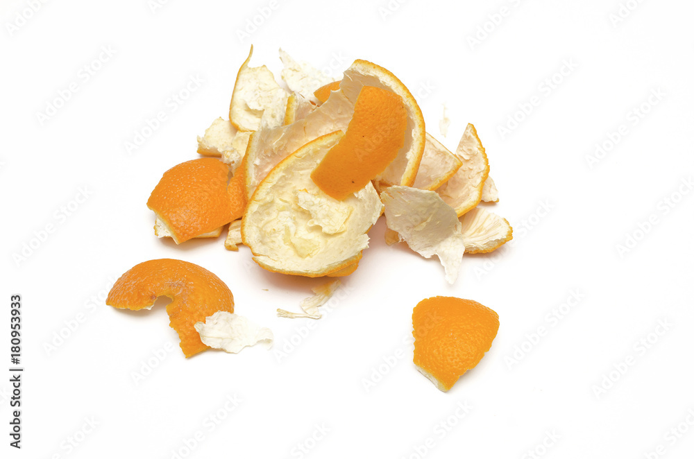 Orange peel isolated on white background. Orange peel isolated on white background.