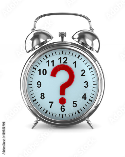 Alarm clock on white backgr...