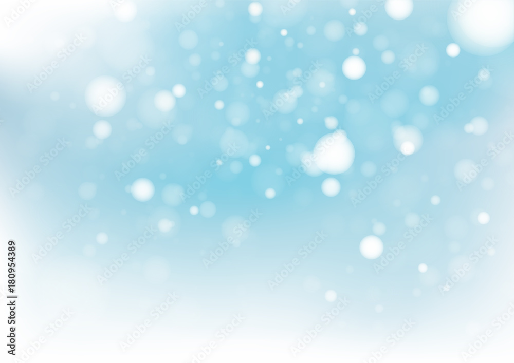 Blue bokeh abstract background. Vector illustration