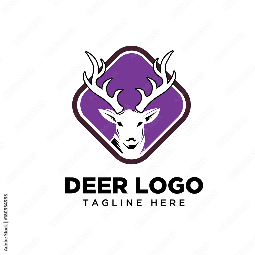 Square frame deer logo Square frame deer logo