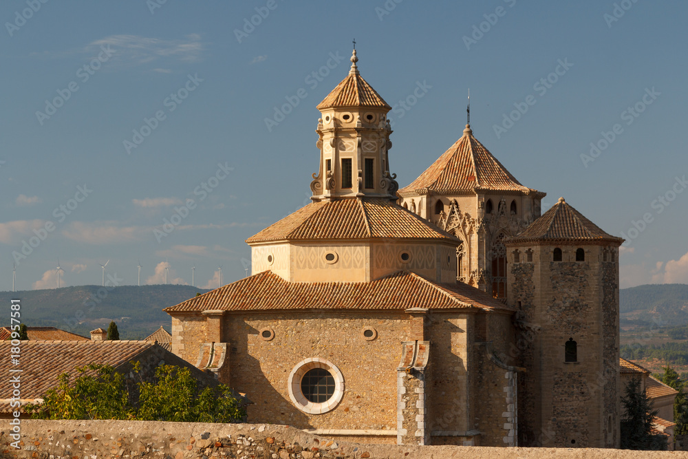 A view to medieval Poblet abbey, Spain