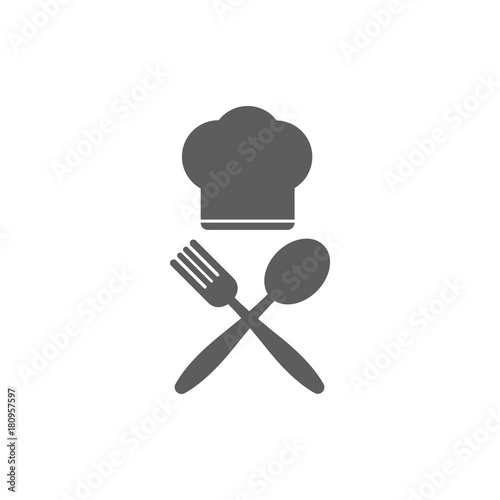 Fork, Spoon and Chef Hat Logo