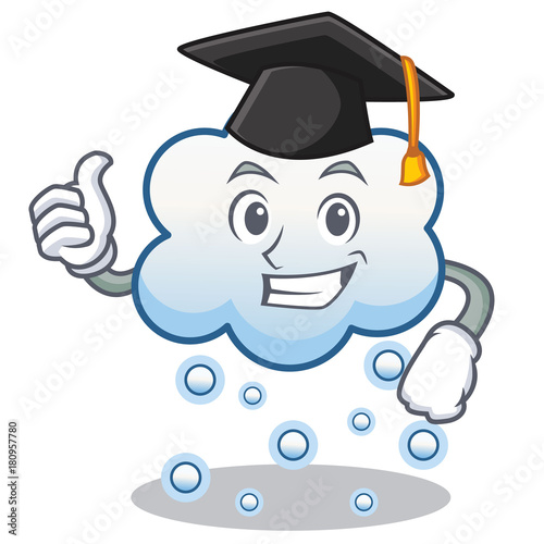 Graduation snow cloud character cartoon