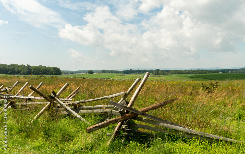 Rail Fence in Rural Farmland