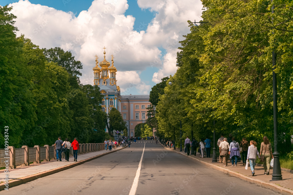 Obraz premium Petersburg, Russia - June 29, 2017: Katherine's Palace in Tsarskoe Selo Pushkin.