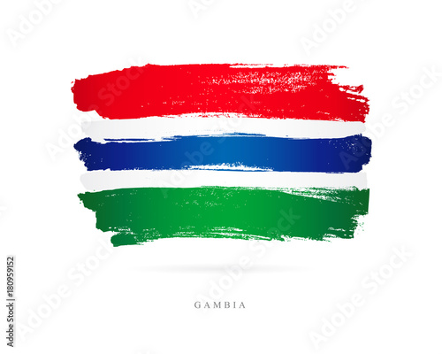 Flag of the Gambia. Abstract concept