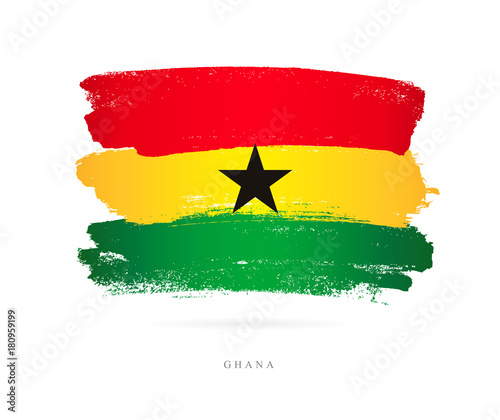 Flag of Ghana. Abstract concept