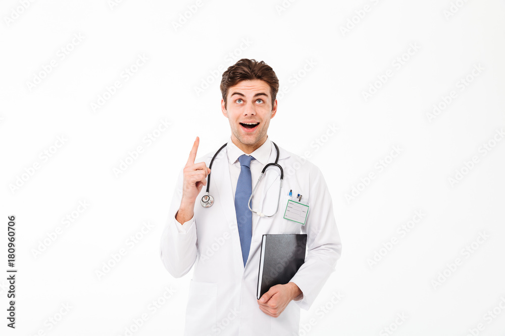 Portrait of an excited young male doctor Portrait of an excited young male doctor