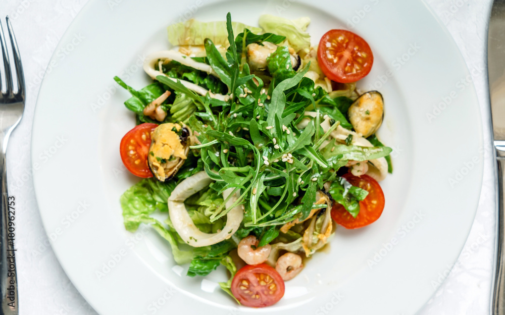salad with calamari