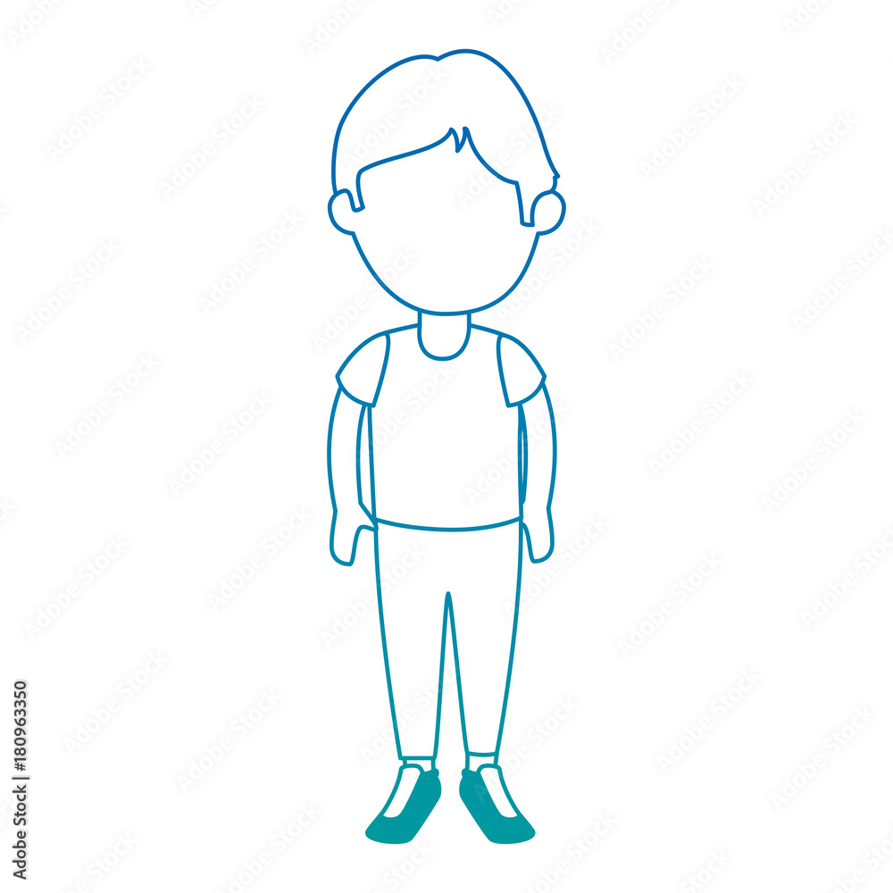 little boy student with uniform character little boy student with uniform character