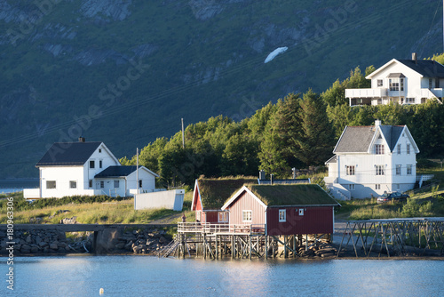 Lofoten is an archipelago in the county of Nordland, Norway. Is known for a distinctive scenery with dramatic mountains and peaks, open sea and sheltered bays, beaches and untouched lands.