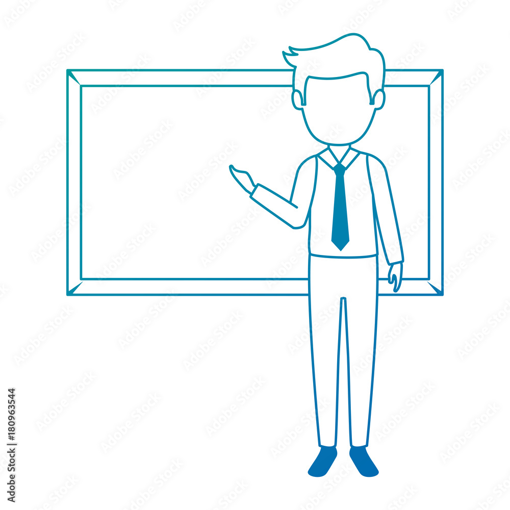 teacher male with chalkboard avatar character teacher male with chalkboard avatar character