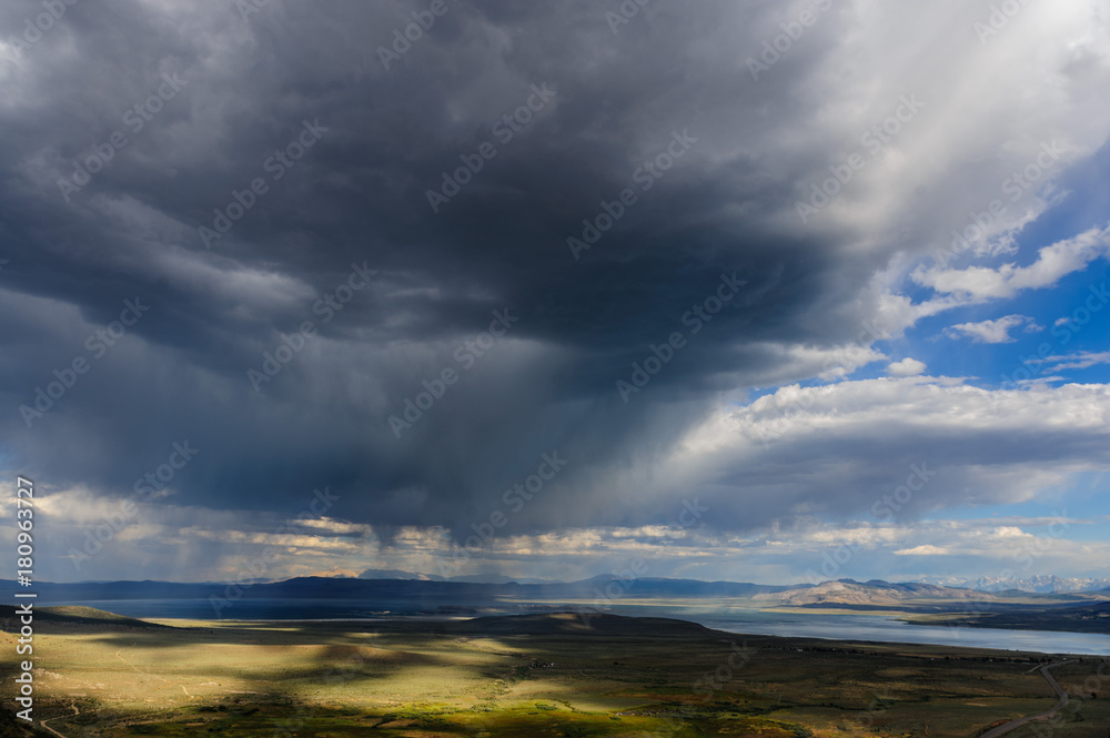 Storm clouds over Mono Lake