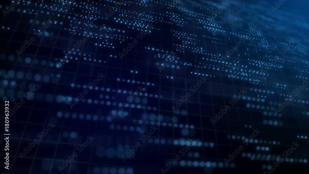 Digital network data grid technology background blue Digital network data grid technology background blue