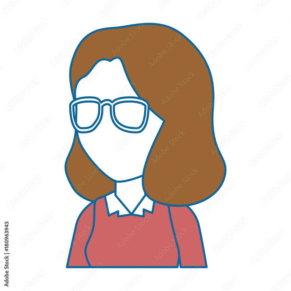 beautiful teacher female avatar character