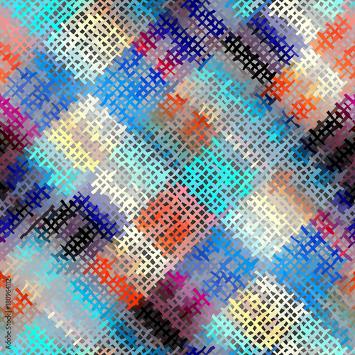 Seamless background pattern. Imitation of a texture of rough canvas painted with paint.