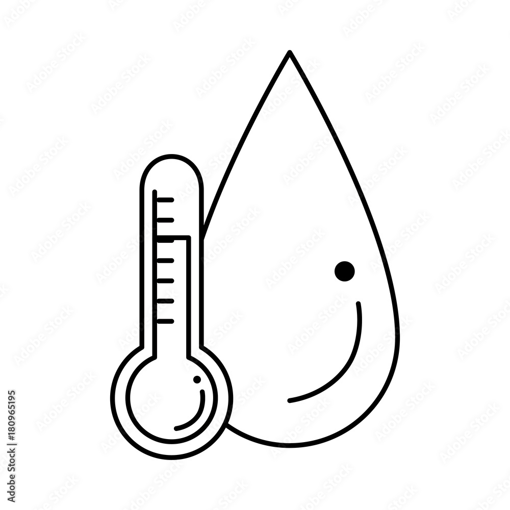 thermometer device with water drop thermometer device with water drop