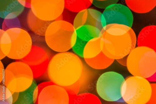 Christmas light background, bokeh with lights, blur pattern with circles useful as web design, wallpaper