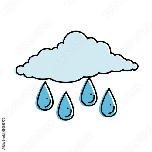 cloud sky silhouette with rain drops