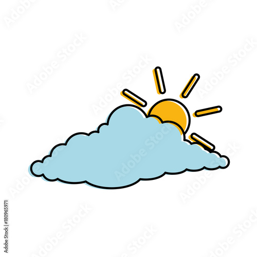 cloud sky silhouette with sun