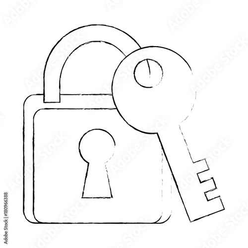 safe padlock with key