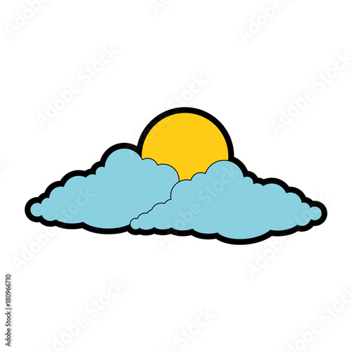 cloud sky silhouette with sun