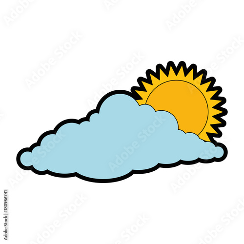 cloud sky silhouette with sun