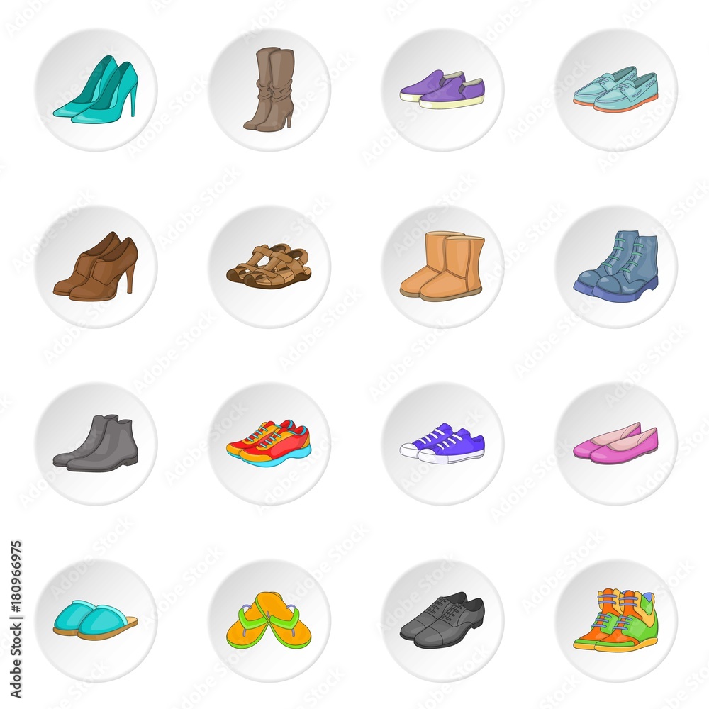 Shoe icons set Shoe icons set