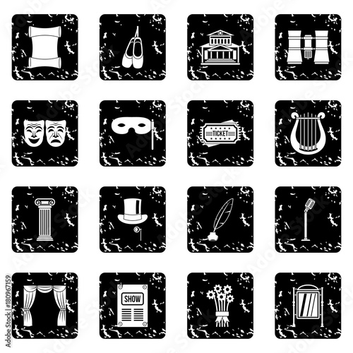 Theater icons set